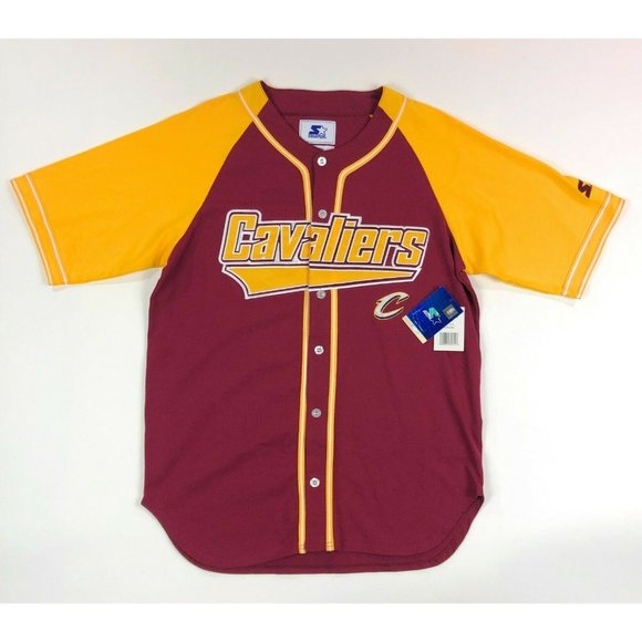 STARTER Other - Cleveland Cavaliers Starter NBA Mens 2XL Button Front Sewn Baseball Jersey Shirt